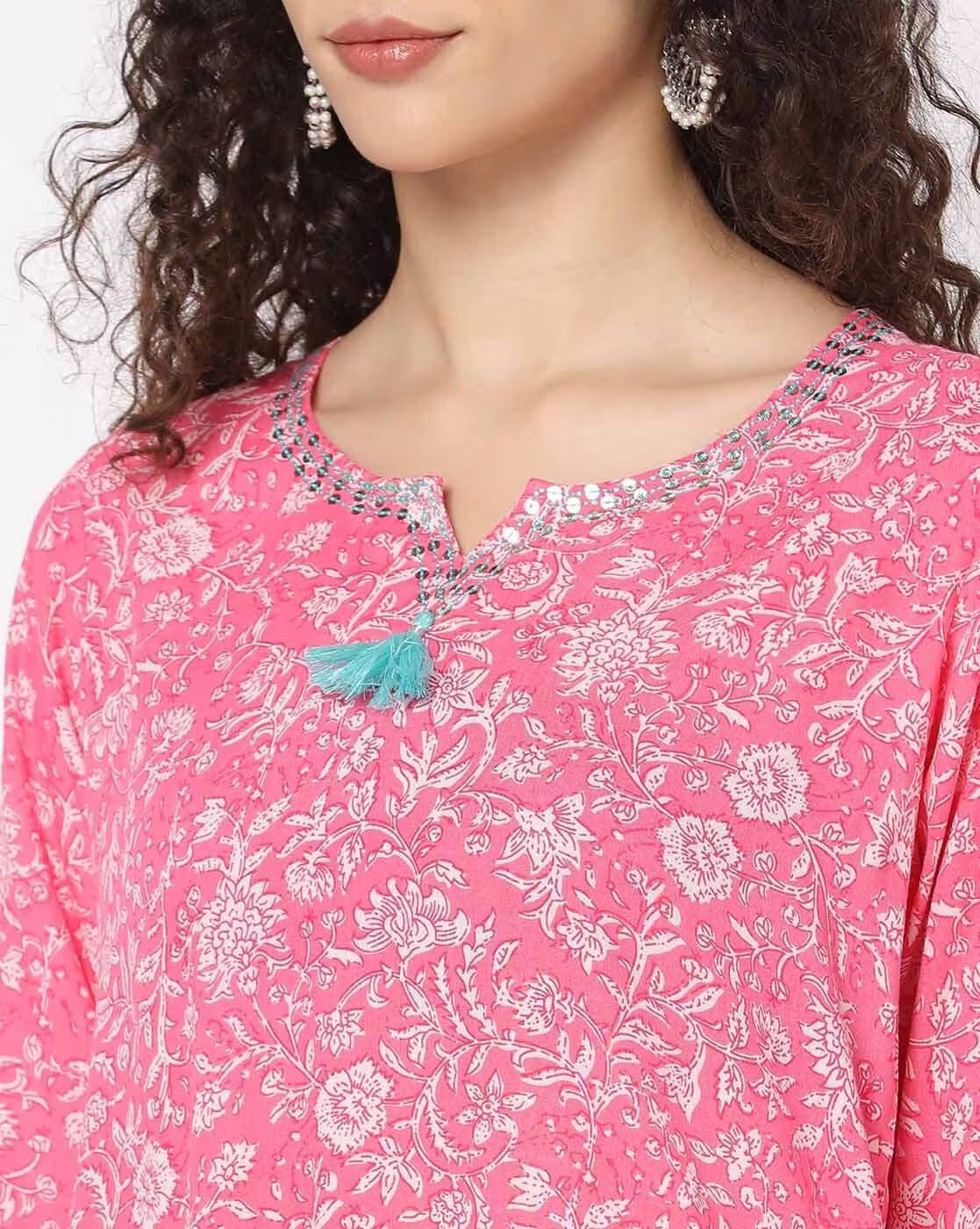 Women Floral Print Straight Kurta