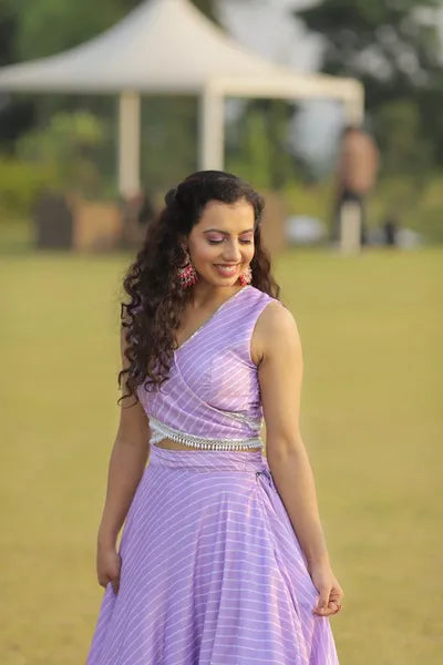 Lavender Lehriya Skirt Dress