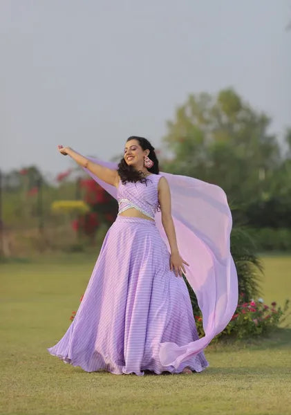 Lavender Lehriya Skirt Dress