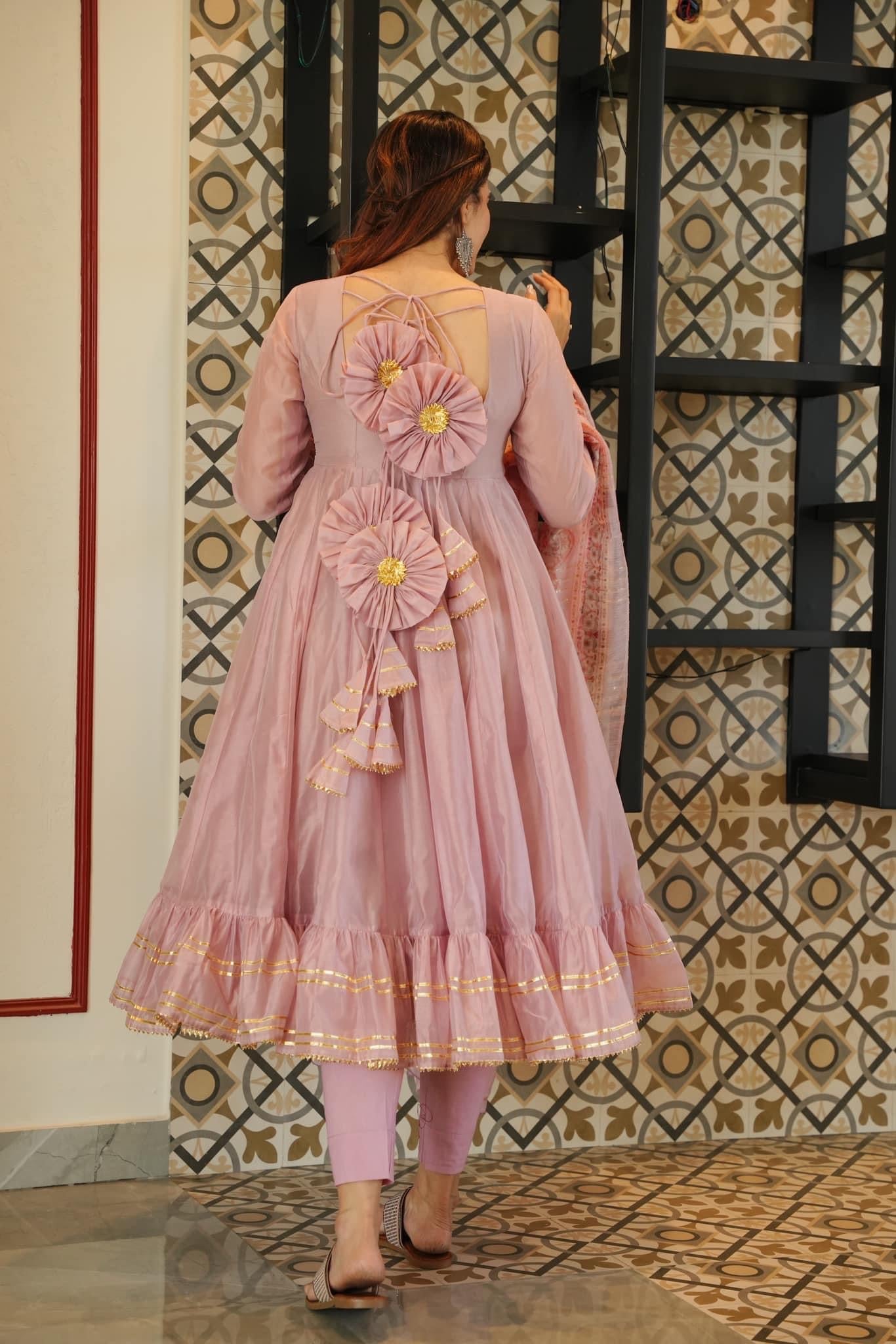 NIYATI PINK CHANDERI SUIT SET