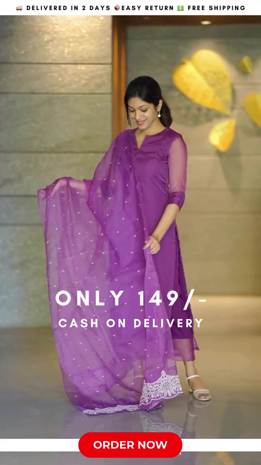 Organza Tissue Readymade Salwar Kameez For Women In Light Violet