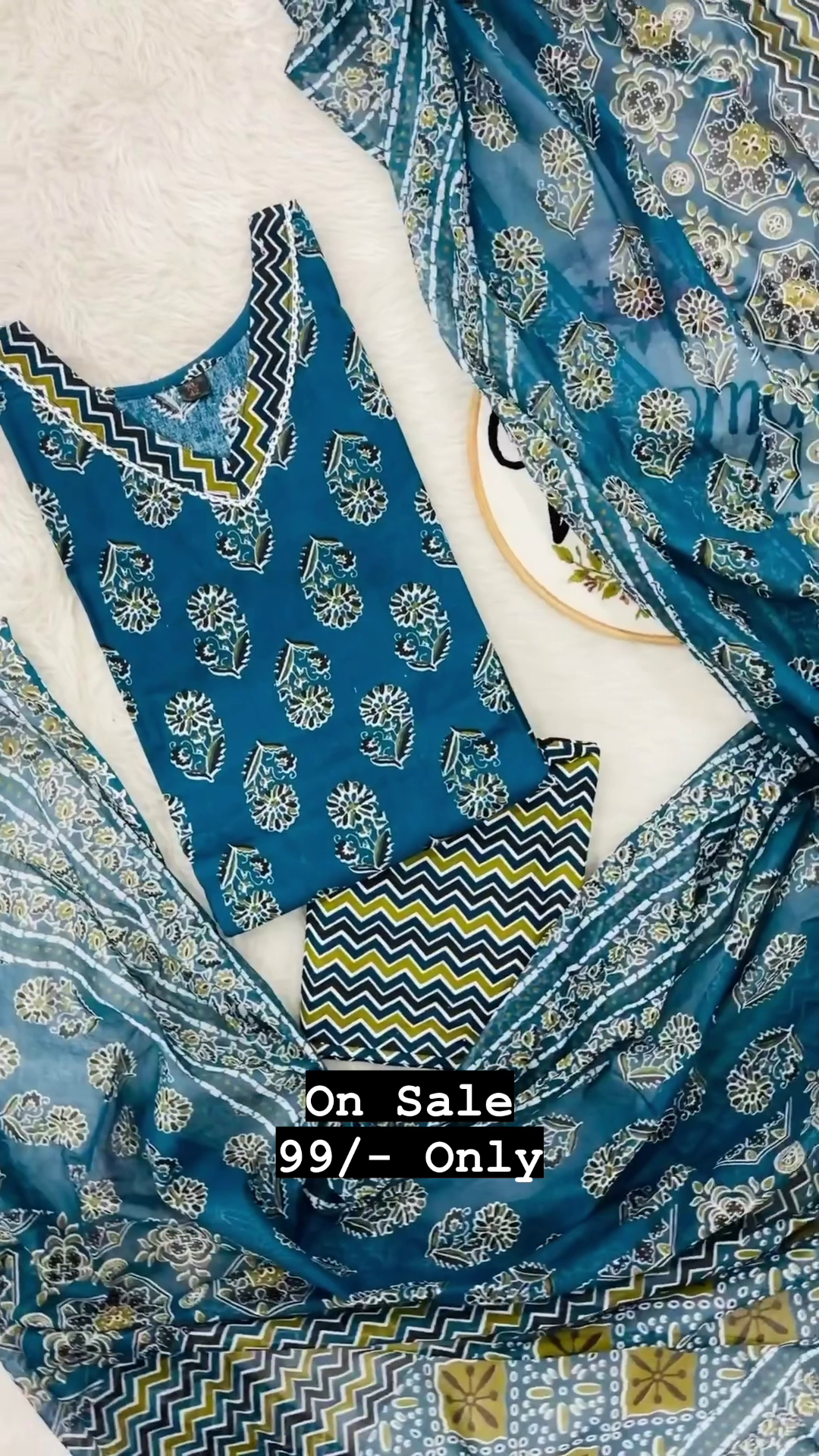 V Neck Salwar With Dupatta