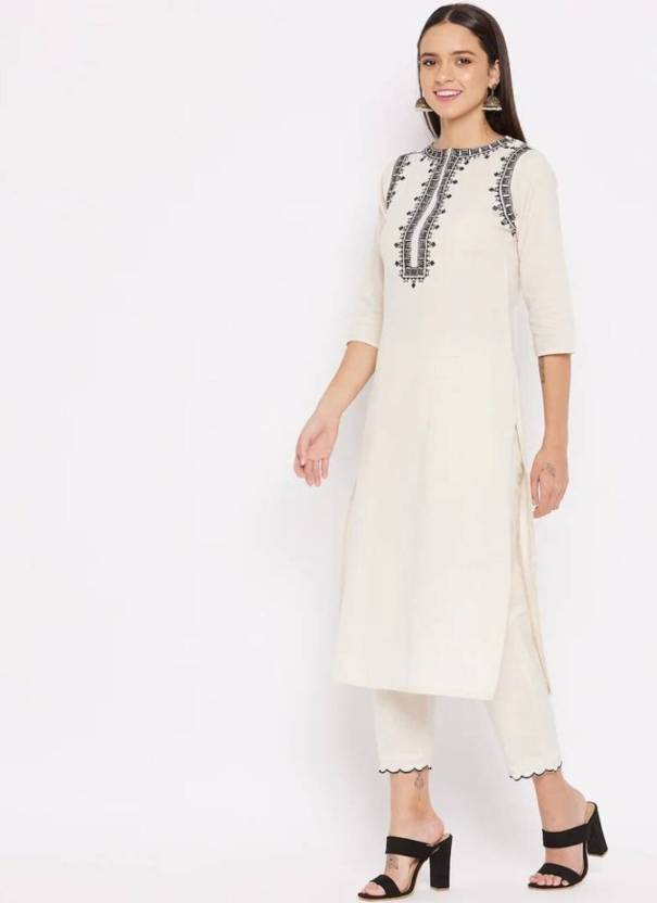 Women Solid Cotton Rayon A-line Kurta