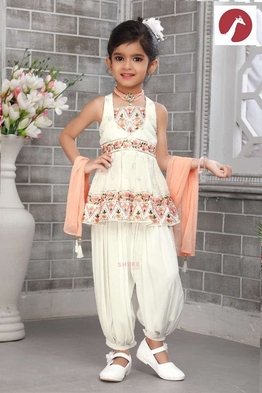 Girls Dhoti Set